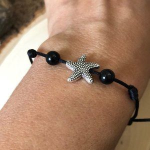Starfish shape Tibetan Style Black Bracelet
